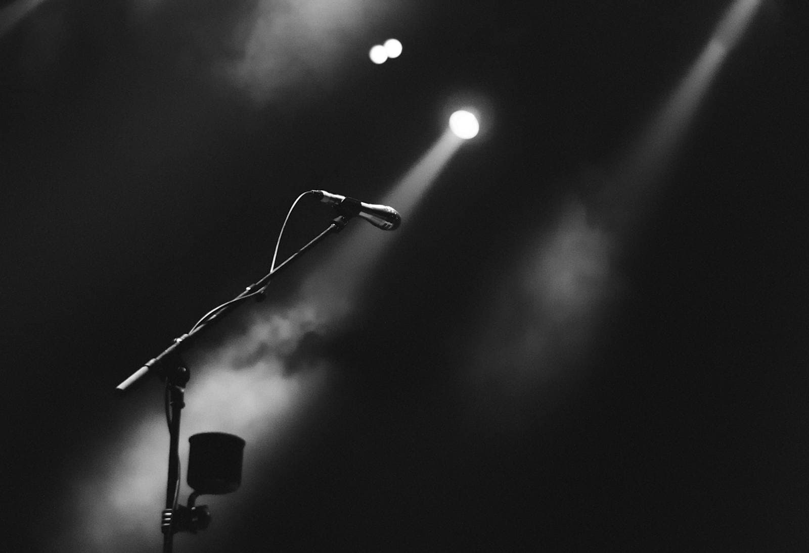 Piano keys in warm stage light
